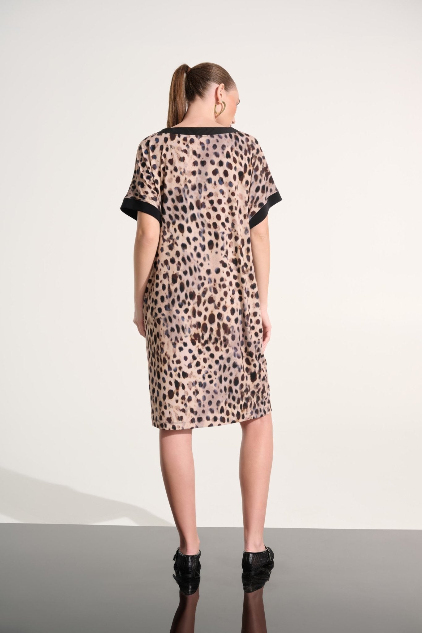 Silky Knit Animal Print Straight Dress 262610 - Blue Sky Fashions & Lingerie