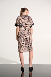 Silky Knit Animal Print Straight Dress 262610 - Blue Sky Fashions & Lingerie