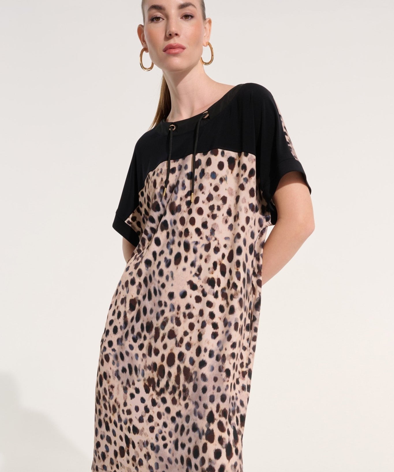 Silky Knit Animal Print Straight Dress 262610 - Blue Sky Fashions & Lingerie