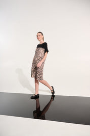 Silky Knit Animal Print Straight Dress 262610 - Blue Sky Fashions & Lingerie