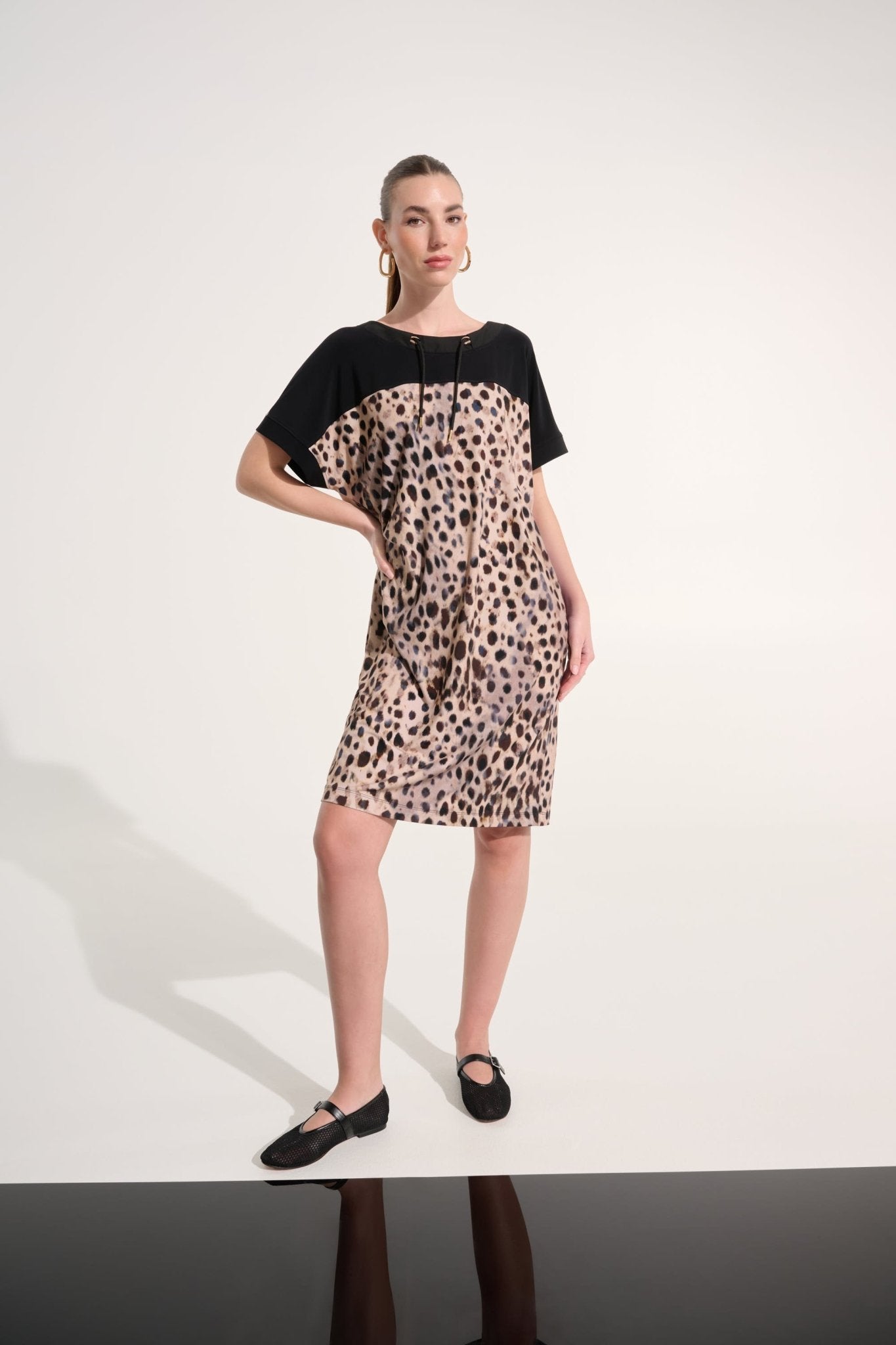Silky Knit Animal Print Straight Dress 262610 - Blue Sky Fashions & Lingerie