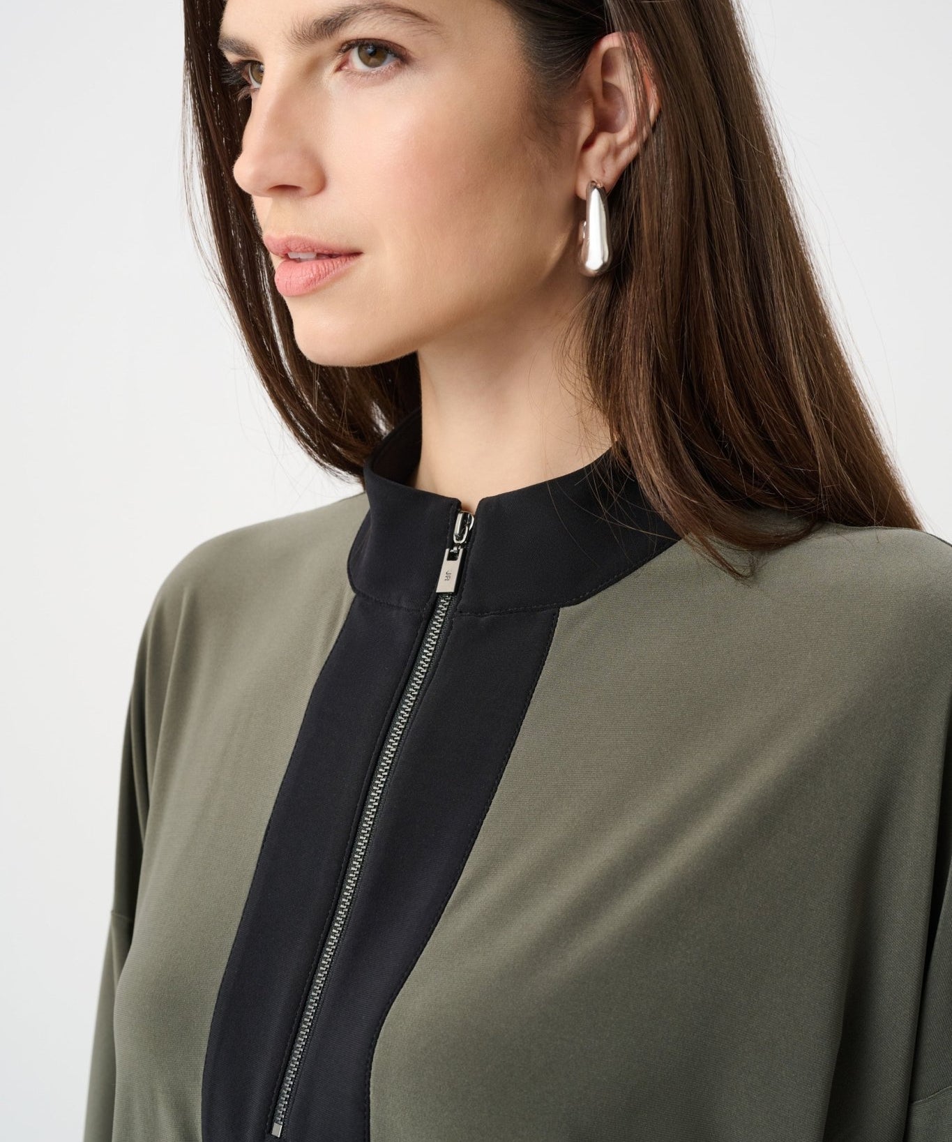 Silky Knit Color Block Straight Top 263606 by Joseph Ribkoff Sport - Blue Sky Fashions & Lingerie