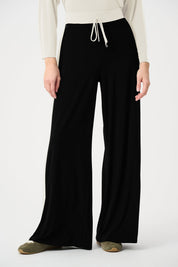 Silky Knit Color Block Wide Leg Pull - On Pants 263607 by Joseph Ribkoff Sport - Blue Sky Fashions & Lingerie