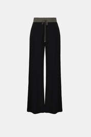 Silky Knit Color Block Wide Leg Pull - On Pants 263607 by Joseph Ribkoff Sport - Blue Sky Fashions & Lingerie