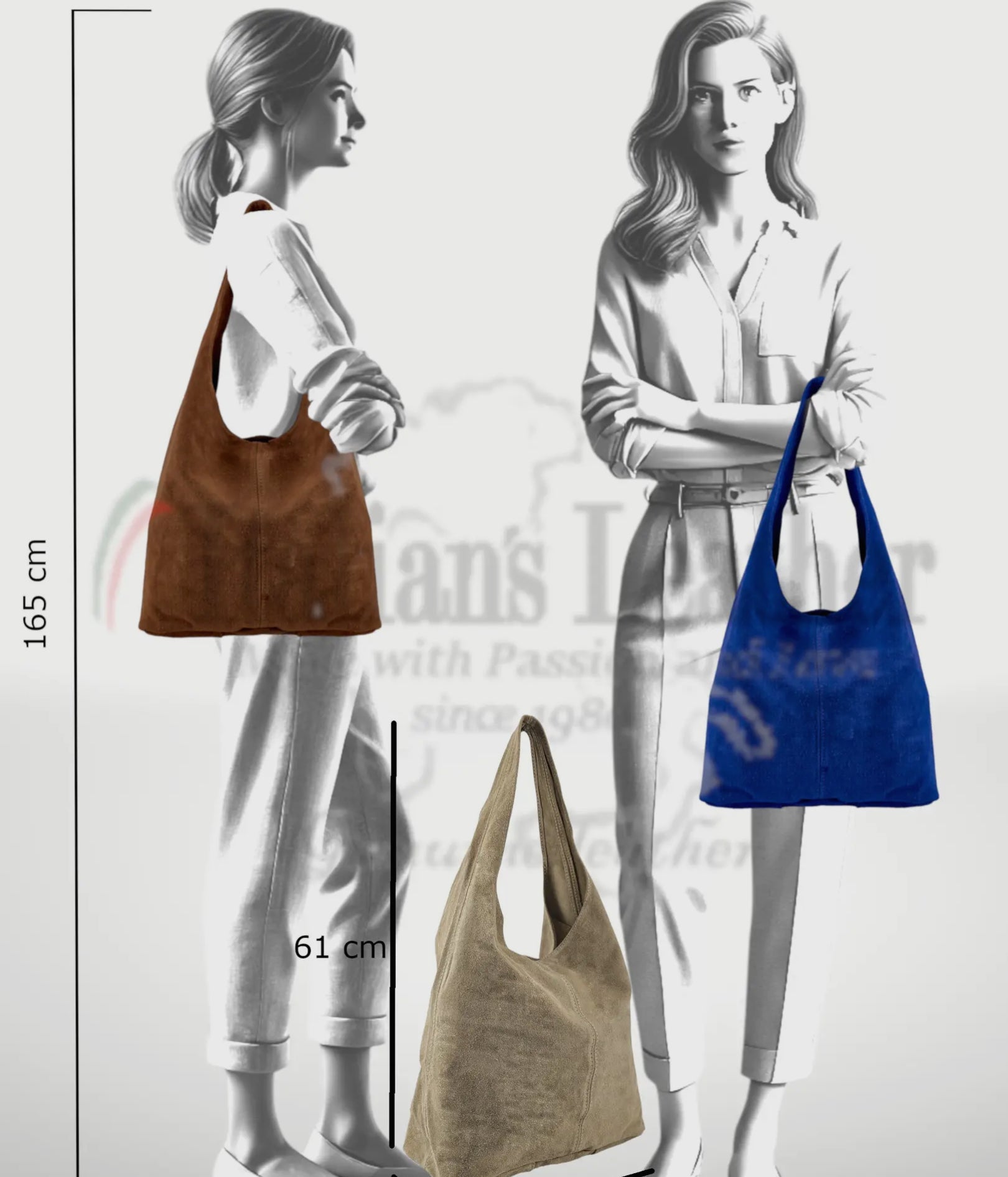 Silvia Suede Leather Bag - Dark Red - Blue Sky Fashions & Lingerie