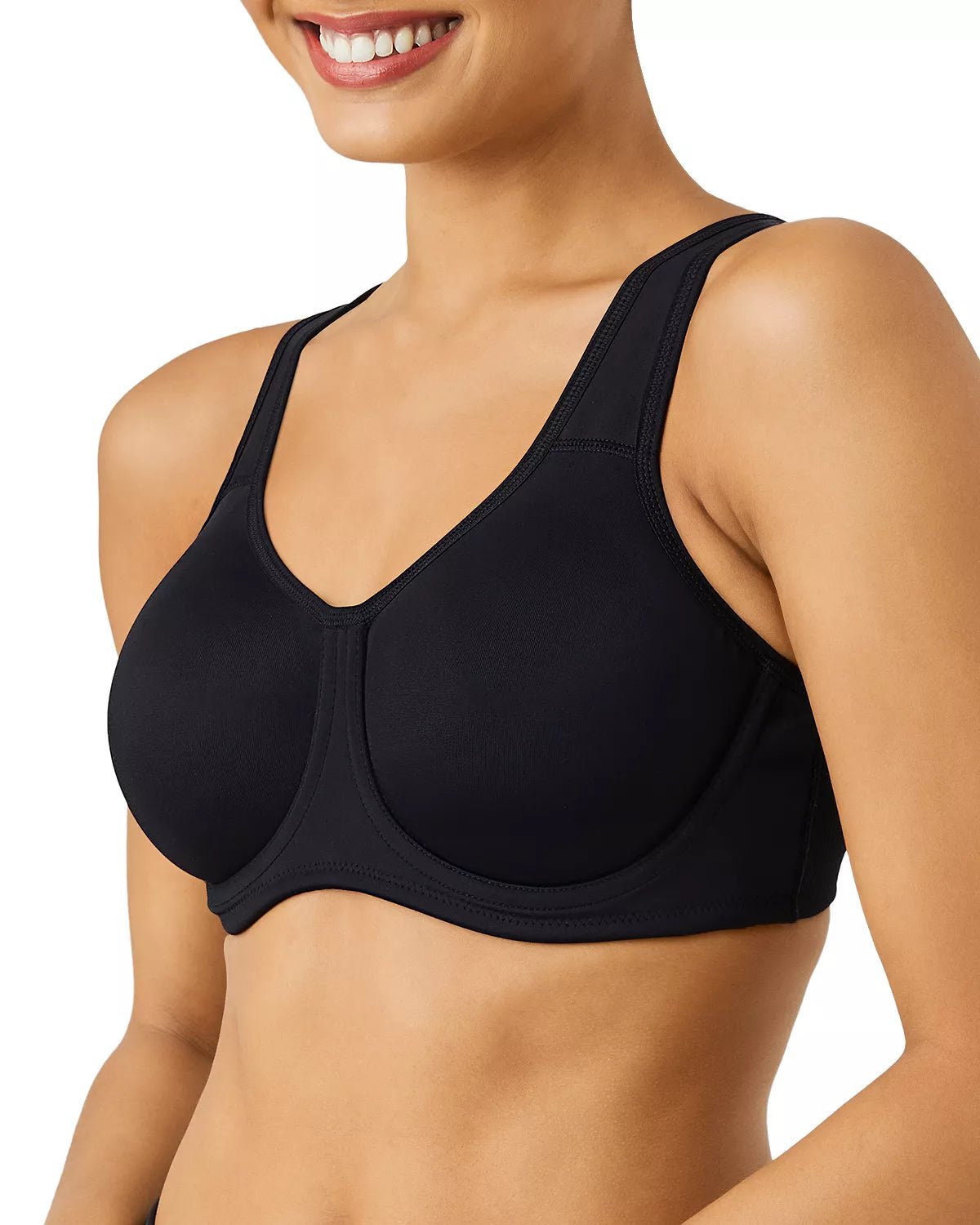 Simone Sport Underwire Bra 855170 by Wacoal - Black - Blue Sky Fashions & Lingerie