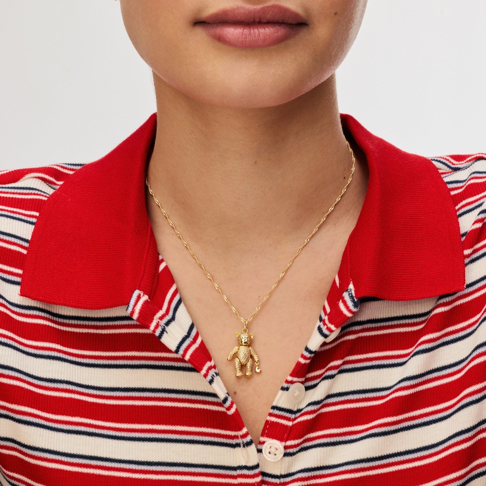 SINGAPORE SLIDER CHAIN NECKLACE - Gold - Blue Sky Fashions & Lingerie