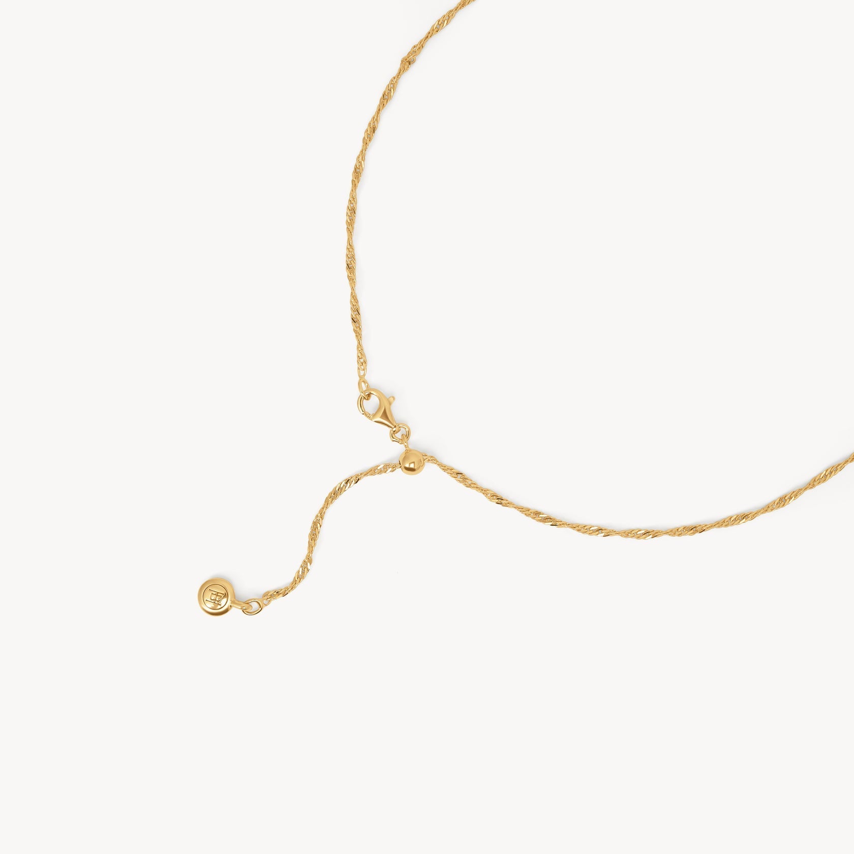 SINGAPORE SLIDER CHAIN NECKLACE - Gold - Blue Sky Fashions & Lingerie