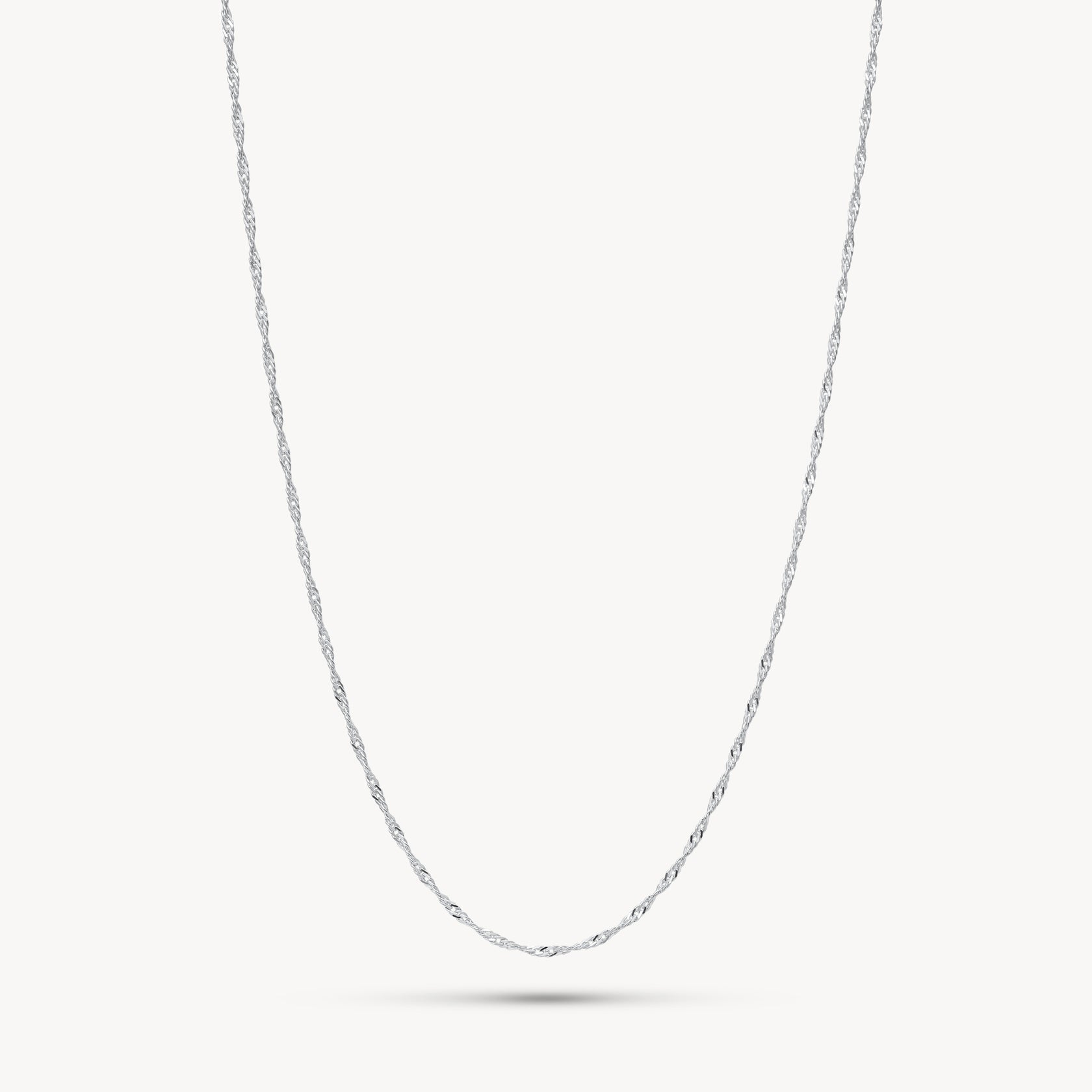 SINGAPORE SLIDER CHAIN NECKLACE - Silver - Blue Sky Fashions & Lingerie