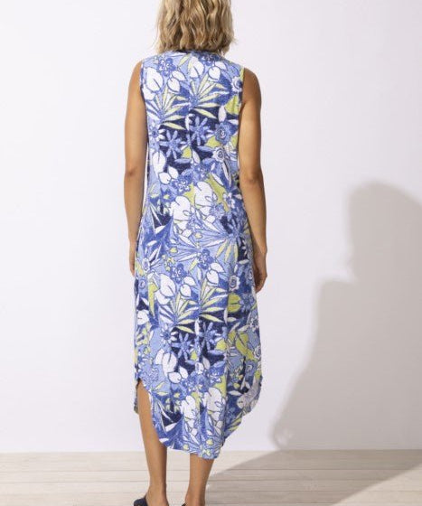Sleeveless Seamed Dress - Resort print - Blue Sky Fashions & Lingerie
