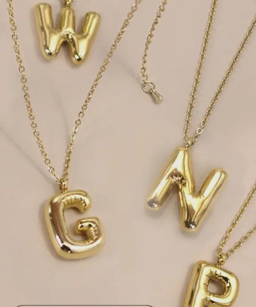 Small 18K Stainless Steel Tarnish Free Initial Necklace | 80N650 - Blue Sky Fashions & Lingerie