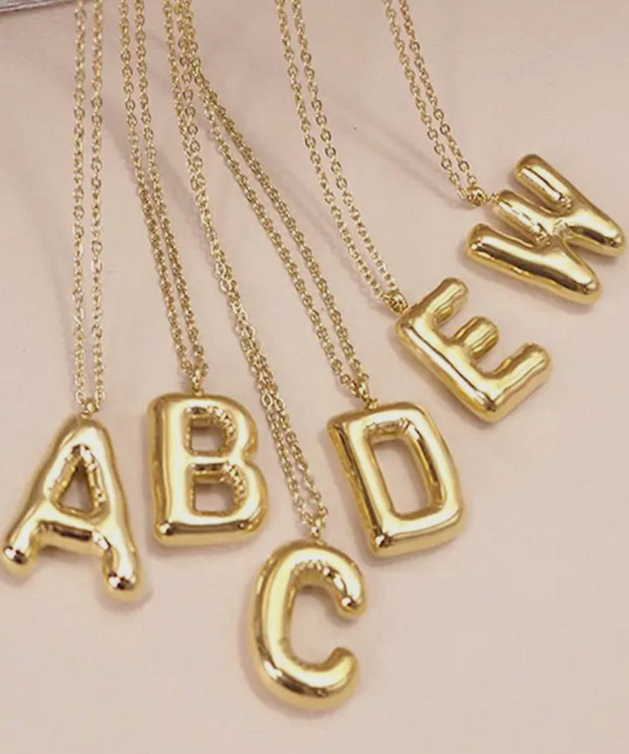 Small 18K Stainless Steel Tarnish Free Initial Necklace | 80N650 - Blue Sky Fashions & Lingerie