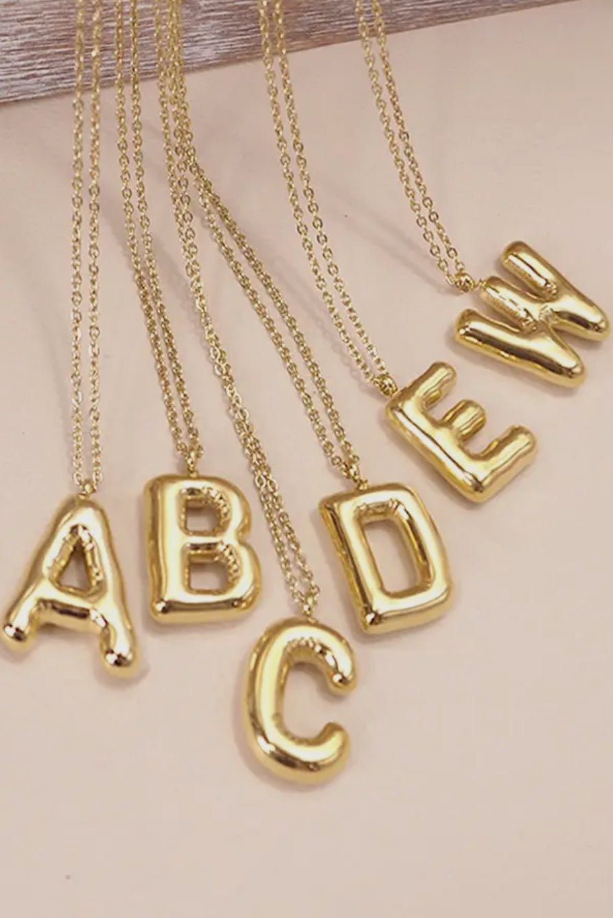 Small 18K Stainless Steel Tarnish Free Initial Necklace | 80N650 - Blue Sky Fashions & Lingerie