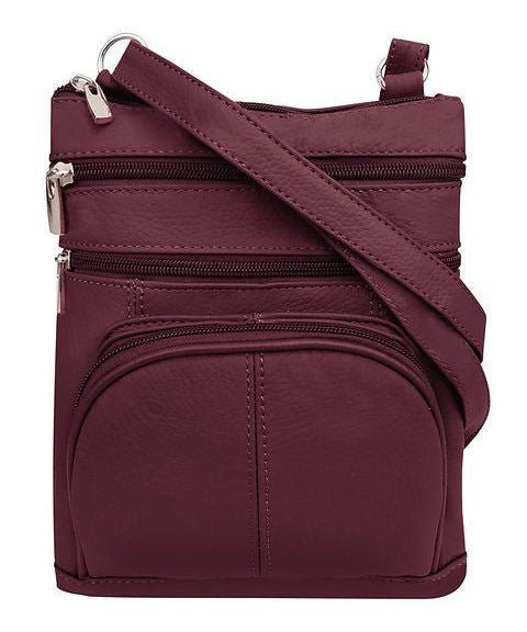 Small Leather Classic Carry-All RM0004A in Wine - Blue Sky Fashions & Lingerie