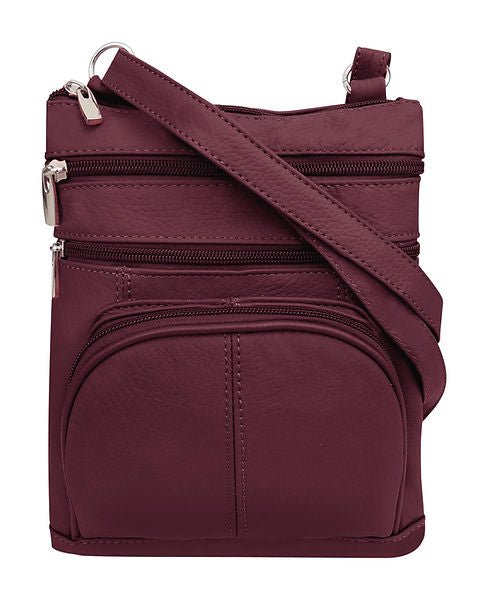 Small Leather Classic Carry-All RM0004A in Wine - Blue Sky Fashions & Lingerie