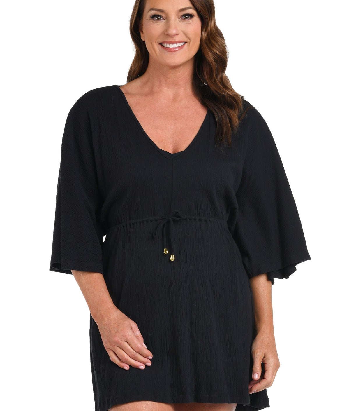 Solid Kimono Tunic Cover Up - Blue Sky Fashions & Lingerie