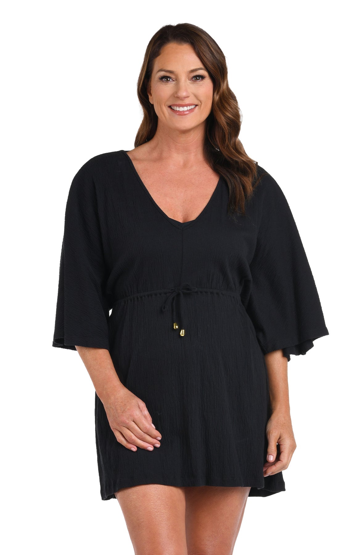 Solid Kimono Tunic Cover Up - Blue Sky Fashions & Lingerie