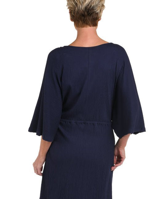 Solid Kimono Tunic Cover Up - Navy - Blue Sky Fashions & Lingerie