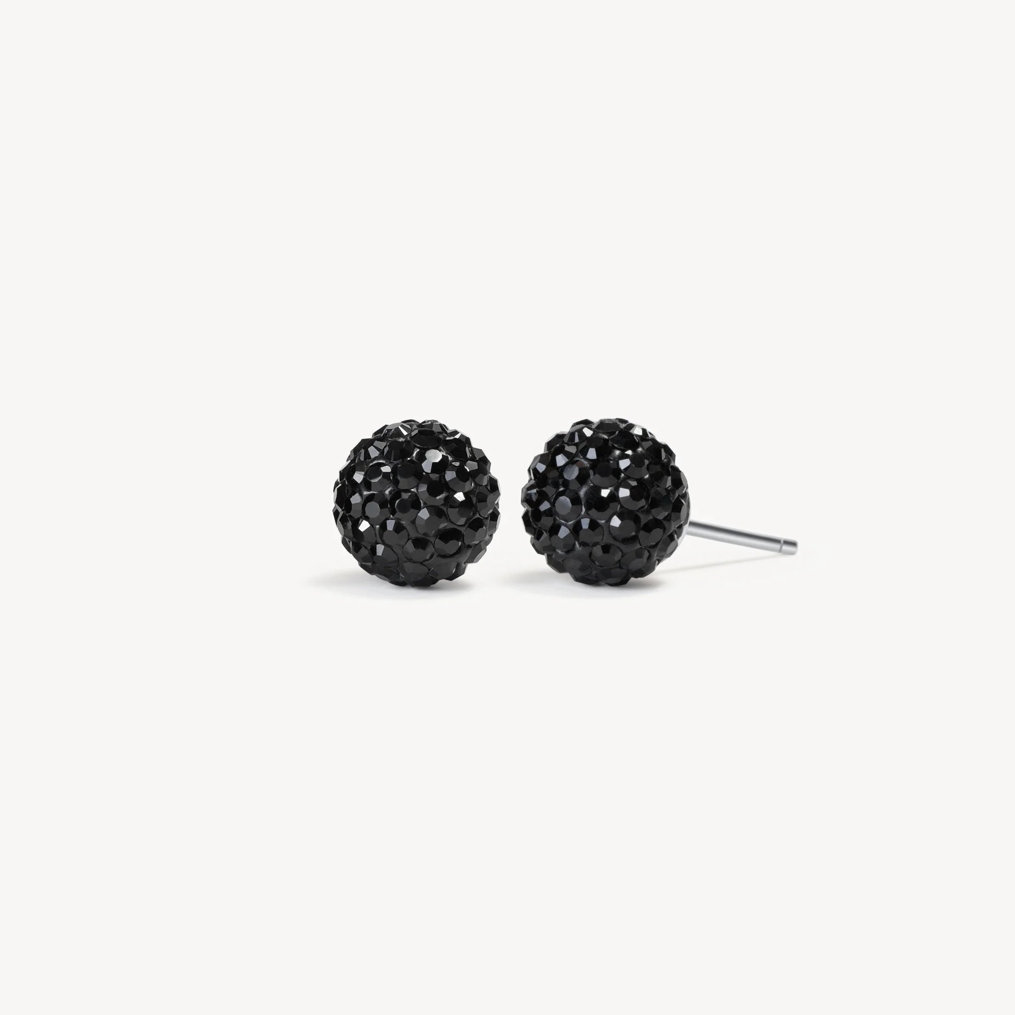 Sparkle Ball™ Stud Earrings - Black 8mm - Blue Sky Fashions & Lingerie