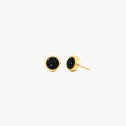 Sparkle Bezel Stud Earrings in Black - Blue Sky Fashions & Lingerie