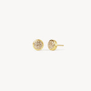 SPARKLE BEZEL STUD EARRINGS - SOFT GOLD - Blue Sky Fashions & Lingerie
