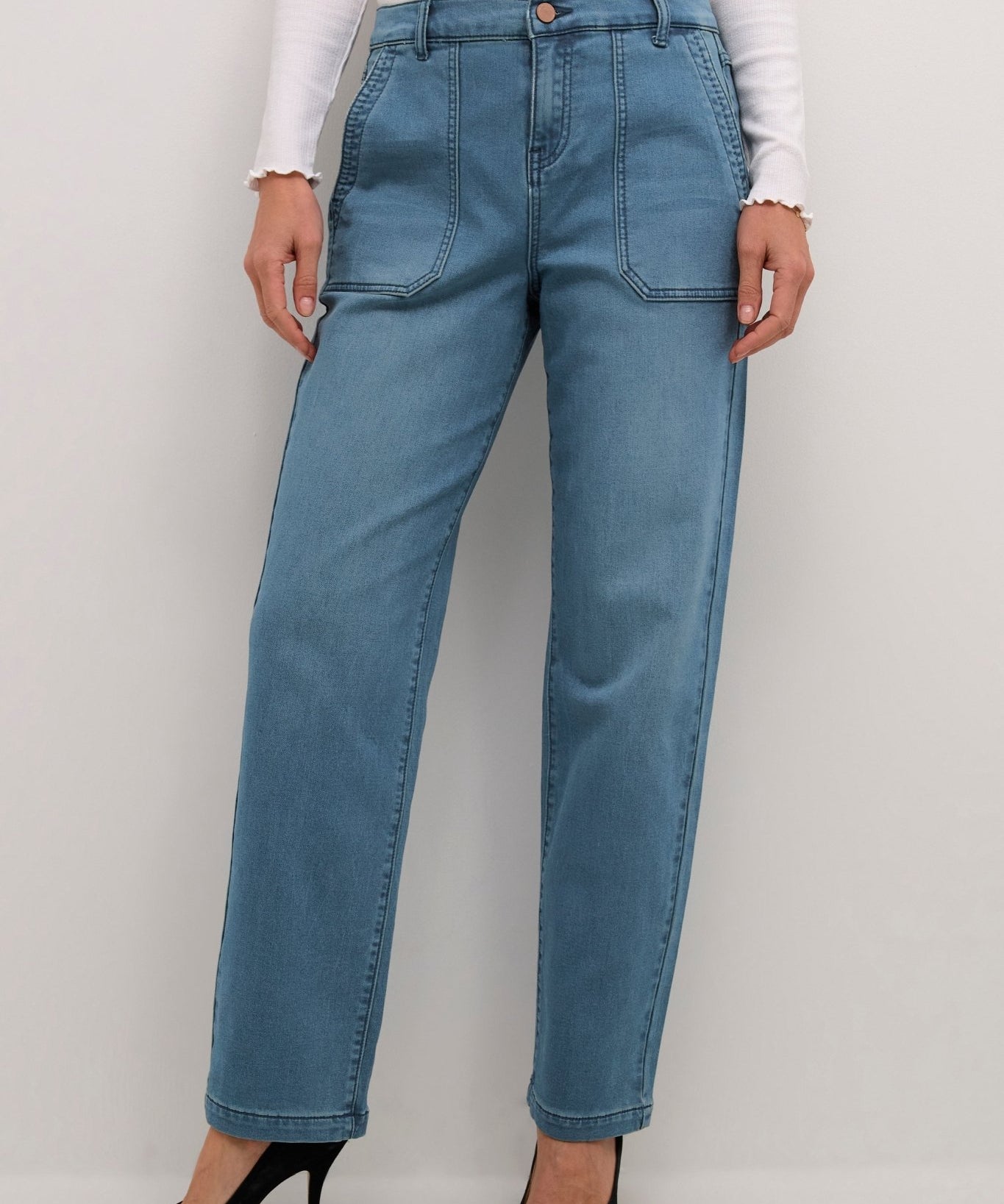 Stacia cargo jog denim pants by Cream - Blue Sky Fashions & Lingerie