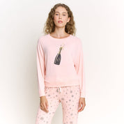 Star Seeker Long PJ Set in Champagne Stars - Blue Sky Fashions & Lingerie