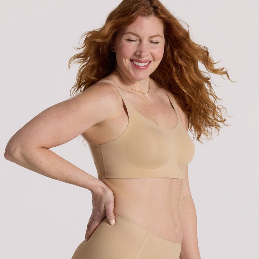 STRUCTURED SCOOP BRA by Evelyn & Bobbie - Sand - Blue Sky Fashions & Lingerie