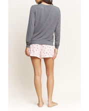 Sugar Sweetheart Shortie PJ Set in Marzipan Hearts - Blue Sky Fashions & Lingerie