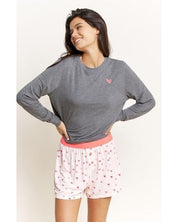 Sugar Sweetheart Shortie PJ Set in Marzipan Hearts - Blue Sky Fashions & Lingerie