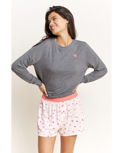 Sugar Sweetheart Shortie PJ Set in Marzipan Hearts - Blue Sky Fashions & Lingerie