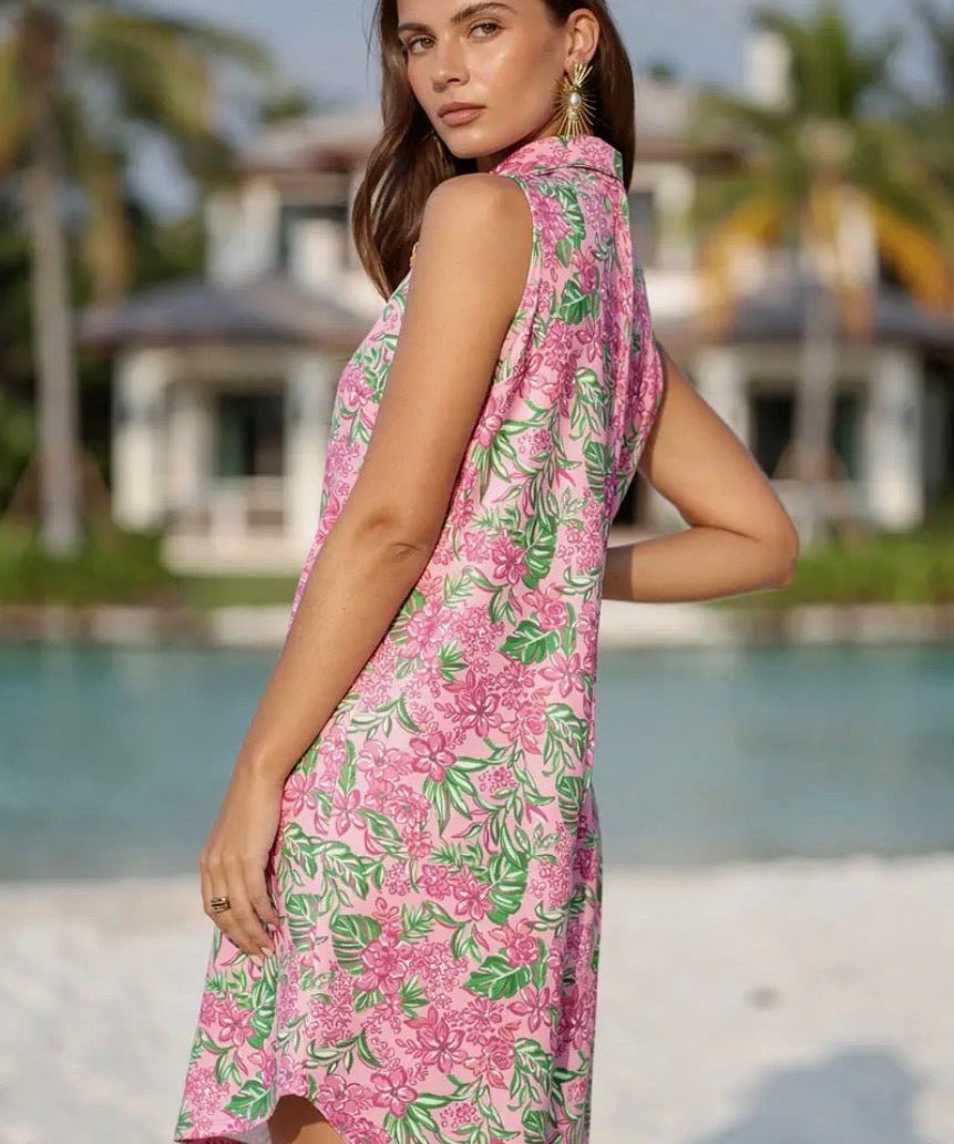 Sun-Cool Clubhouse Dress - tropical print - Blue Sky Fashions & Lingerie