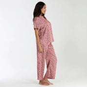 Sunday Rest Short Sleeve PJ Set In Umber Leopard - Blue Sky Fashions & Lingerie