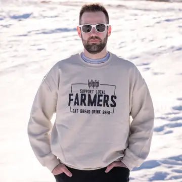 Support Local Farmers Unisex Crewneck | Prairie Apparel | Province Apparel | Farm Apparel - Blue Sky Fashions & Lingerie