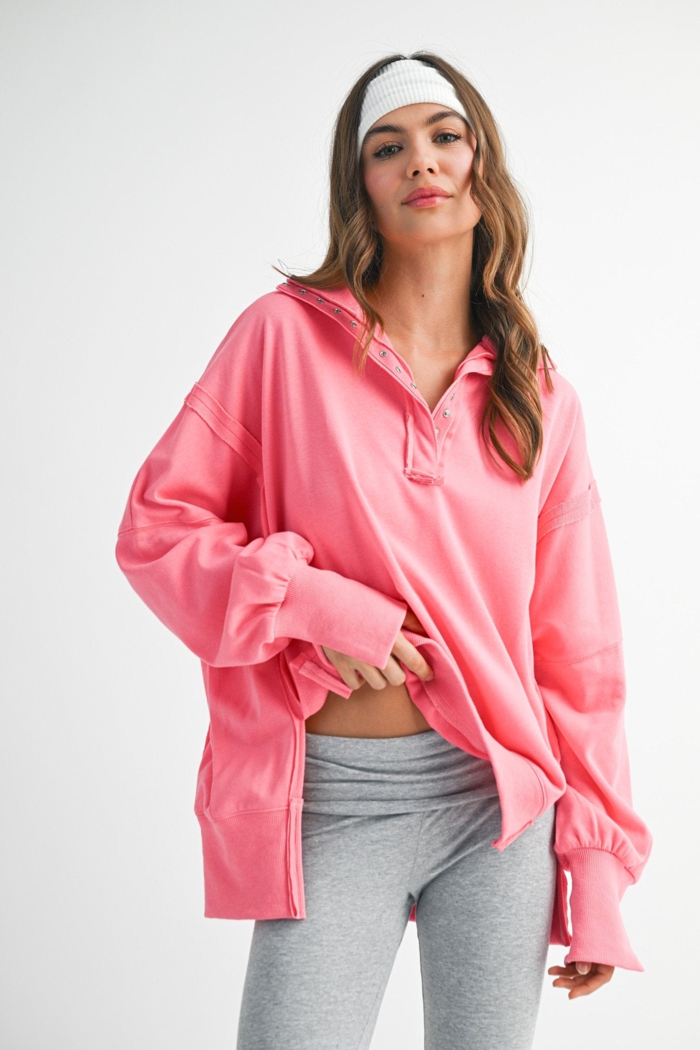 Tamika Sweatshirt - Flamingo - Blue Sky Fashions & Lingerie