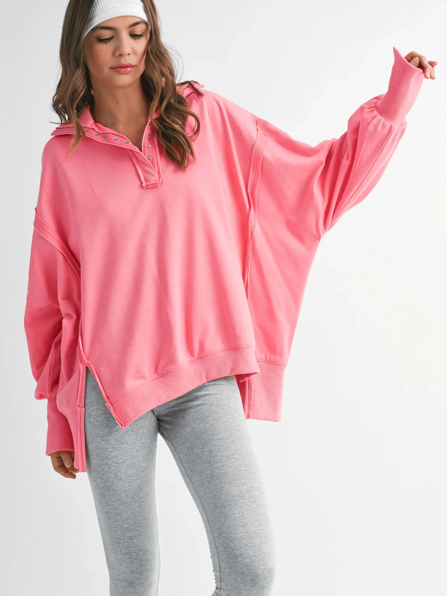Tamika Sweatshirt - Flamingo - Blue Sky Fashions & Lingerie