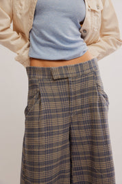 Tegan Barrel Trousers - Blue Grey Combo - Blue Sky Fashions & Lingerie