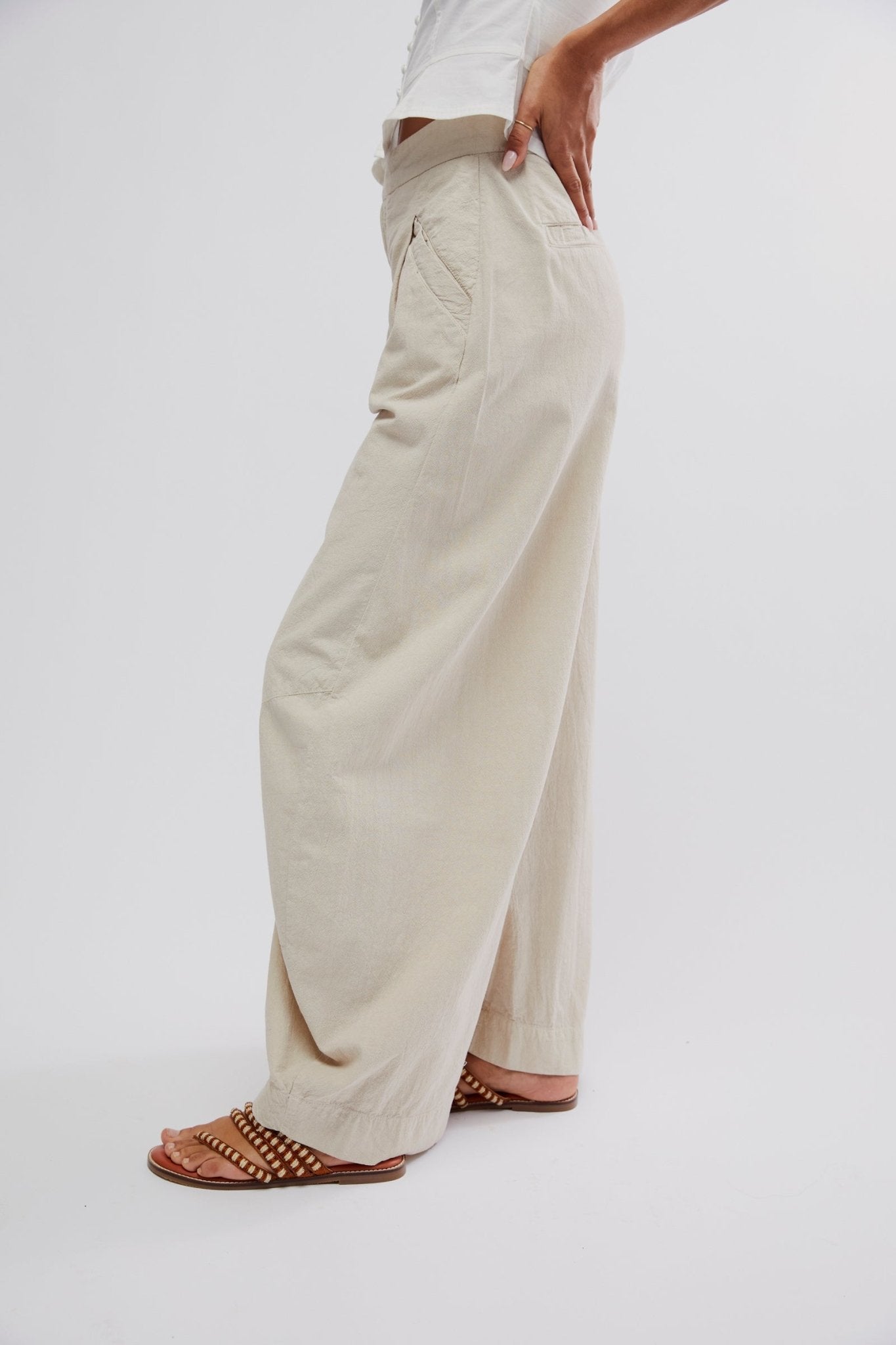 Tegan Washed Barrel Trousers by Free People - Blue Sky Fashions & Lingerie
