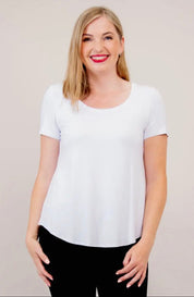 Tessa Tee, Snow White, Bamboo - Blue Sky Fashions & Lingerie