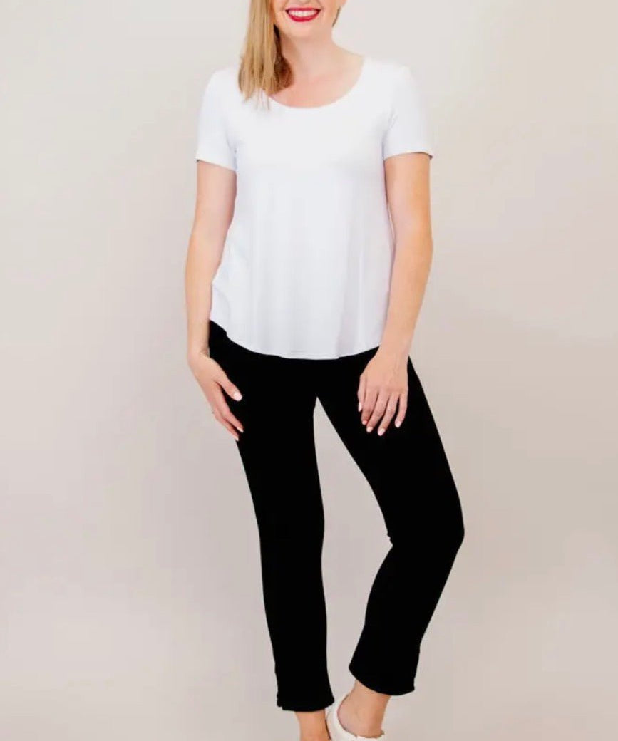 Tessa Tee, Snow White, Bamboo - Blue Sky Fashions & Lingerie