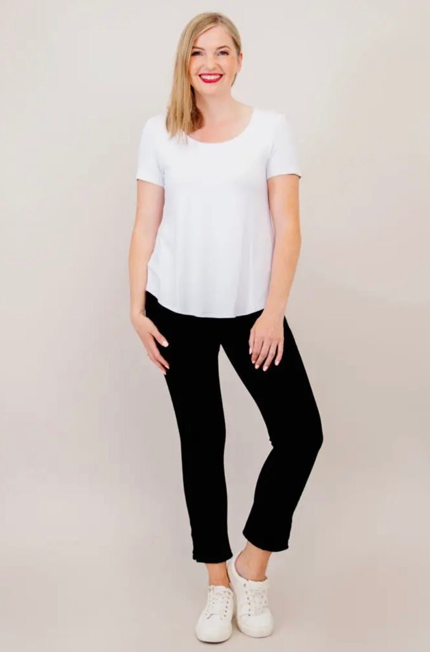 Tessa Tee, Snow White, Bamboo - Blue Sky Fashions & Lingerie