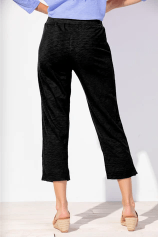 Textured Peruvian Cotton On The Go Capri in black - Blue Sky Fashions & Lingerie
