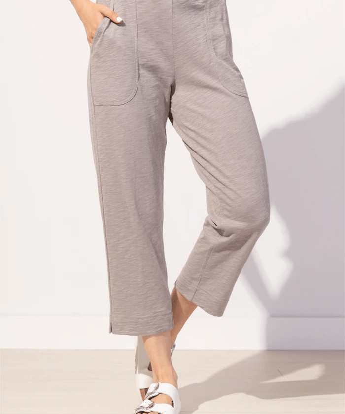 Textured Peruvian Cotton On The Go Capri in fog - Blue Sky Fashions & Lingerie