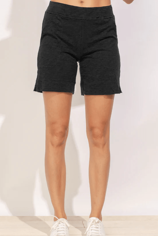 Textured Peruvian Cotton Walking Short in black - Blue Sky Fashions & Lingerie