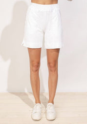 Textured Peruvian Cotton Walking Short in white - Blue Sky Fashions & Lingerie