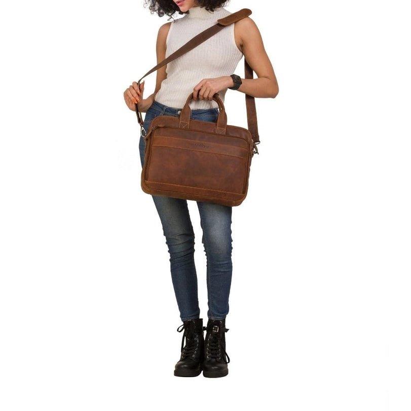 The Apollo Briefcase - Brown - Blue Sky Fashions & Lingerie