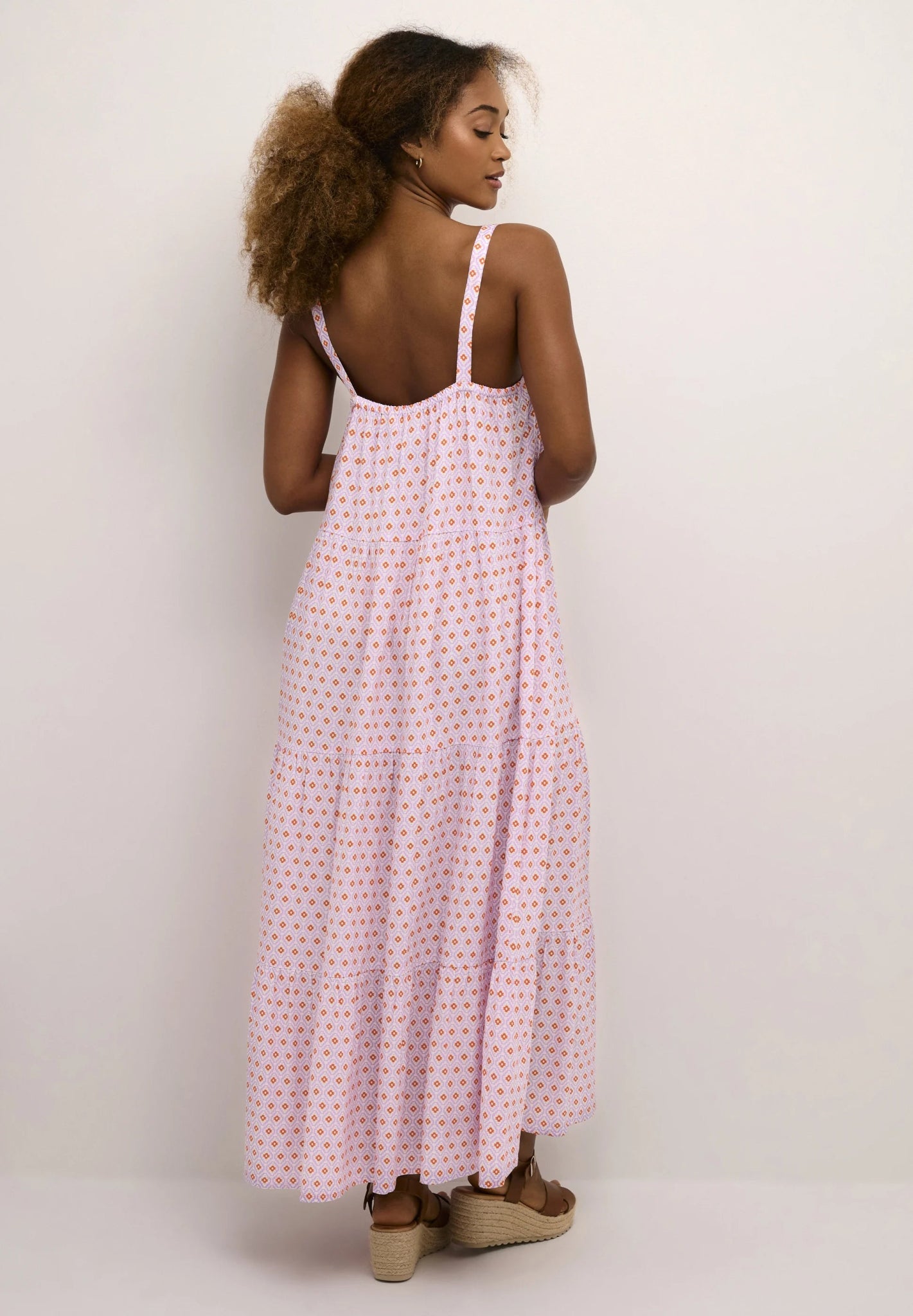 Tiah Maxi Strap Dress -Geometric Print - Blue Sky Fashions & Lingerie