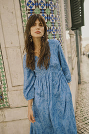 Tiah Smocked Dress by Cream - Riviera Blue - Blue Sky Fashions & Lingerie