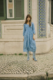 Tiah Smocked Dress by Cream - Riviera Blue - Blue Sky Fashions & Lingerie