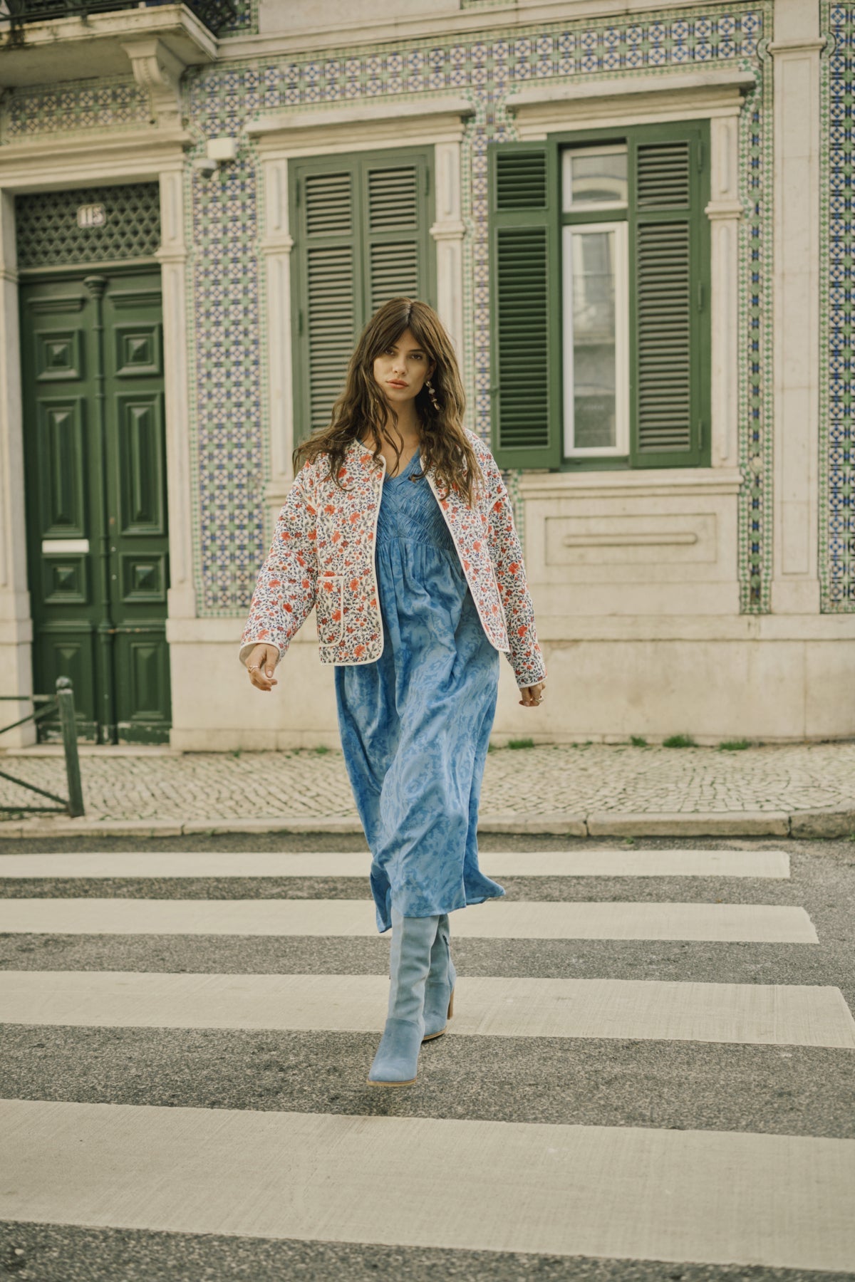 Tiah Smocked Dress by Cream - Riviera Blue - Blue Sky Fashions & Lingerie